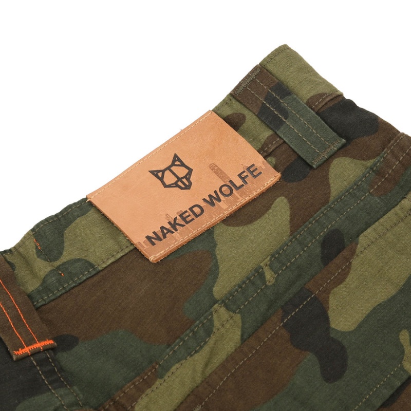 Naked Wolfe Baggy Pocket Cargo Logo Nohavice Panske Zelene Čierne | AAL68BW