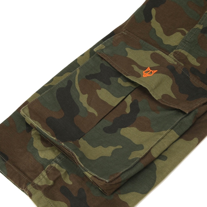 Naked Wolfe Baggy Pocket Cargo Nohavice Panske Zelene Čierne | NKT99LP