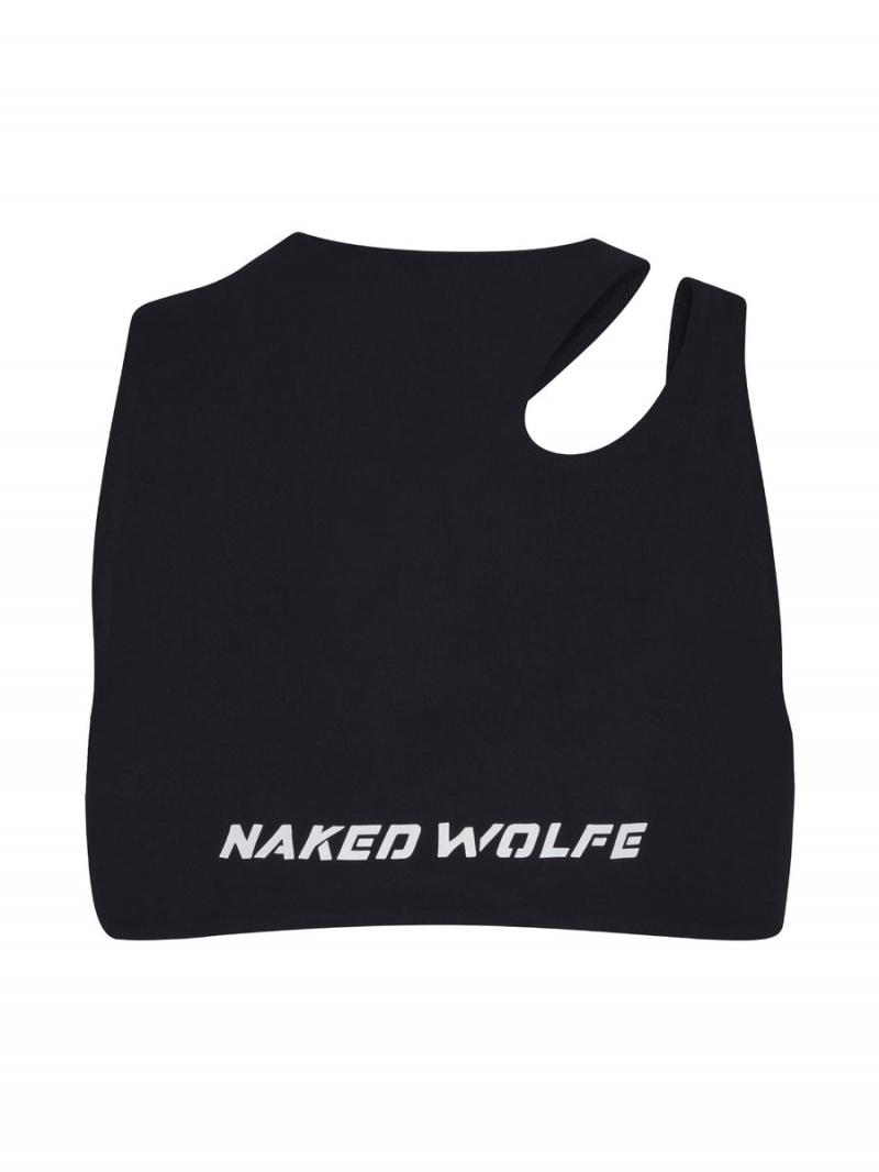 Naked Wolfe Cut Out Cropped Tops Damske Čierne | DOF6191RW