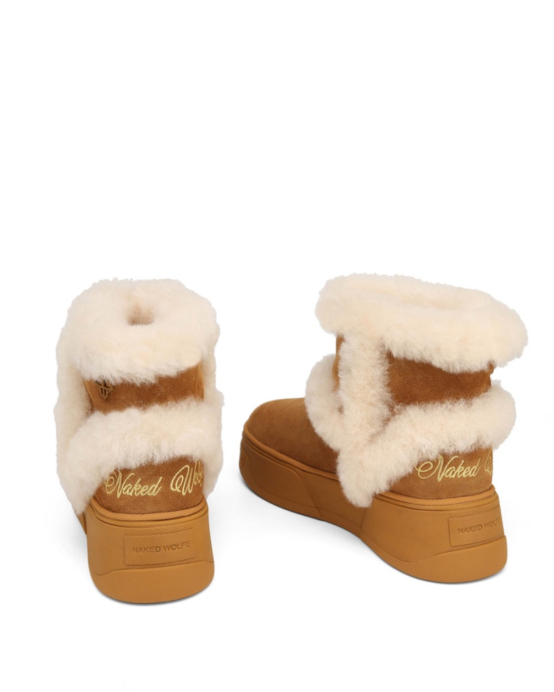 Naked Wolfe K-01 Shearling Cizmy Panske Hnede | RJY5098GQ