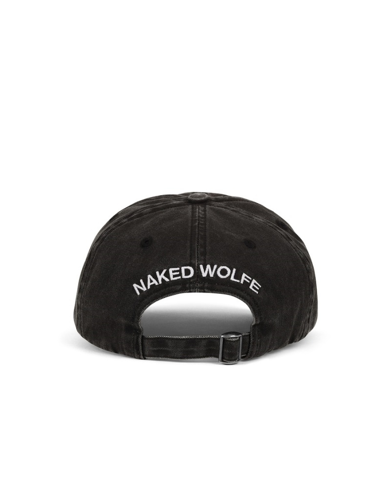 Naked Wolfe Washed Baseball Caps Panske Čierne | MVY2329ZP