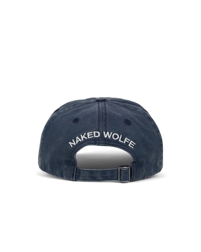 Naked Wolfe Washed Baseball Caps Panske Modre | XKM8722UI