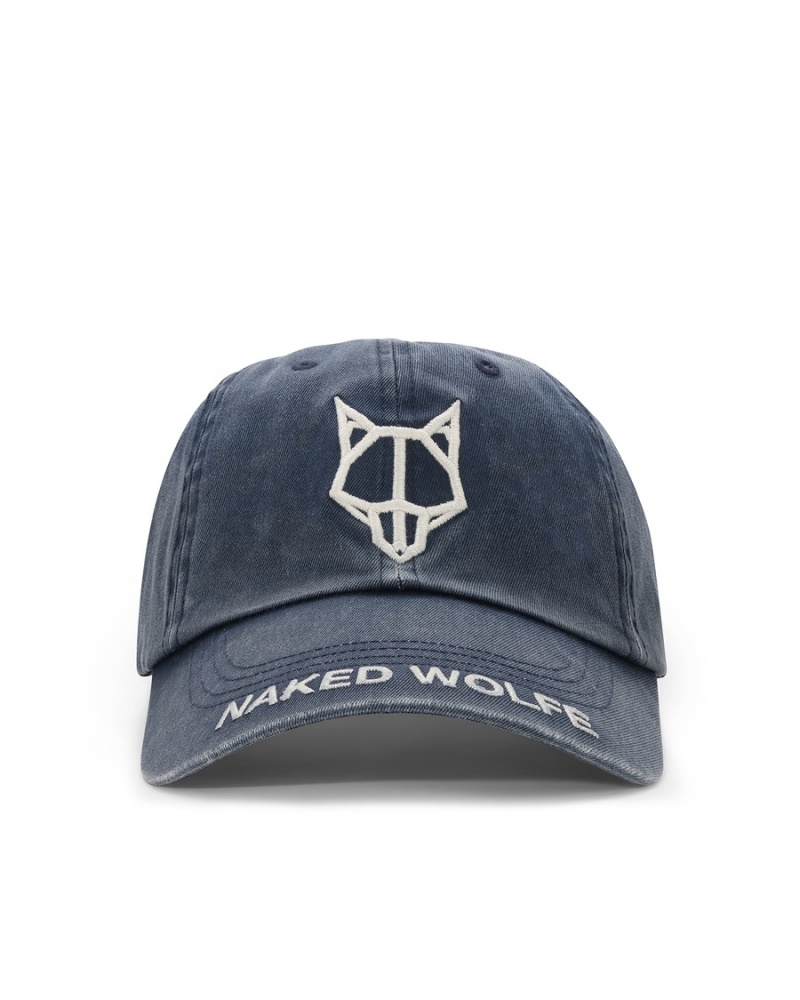 Naked Wolfe Washed Baseball Caps Panske Modre | XKM8722UI